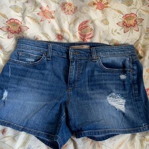 Joe’s Hemmed distressed jean shorts